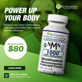 Advanced NMN 1000 mg: Nicotinamide Mononucleotide - 60 500mg Capsules