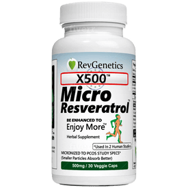 X500: Pure Resveratrol 500mg - Pure Trans-Resveratrol
